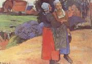 Paul Gauguin Breton Peasants (mk09) oil painting picture wholesale
